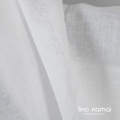 Lininis audinys ryškiai baltas