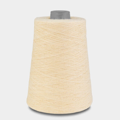 Lininiai verpalai šviesios kreminės spalvos nėrimui, mezgimui, audimui