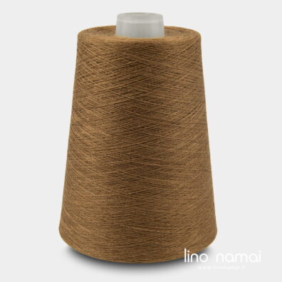 Lininiai verpalai rudi mezgimui, nėrimui