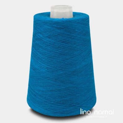 Briliantinės mėlynos spalvos lininiai verpalai 2(26)