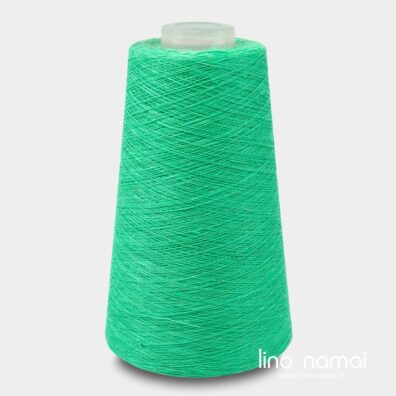 Neoninės žalios spalvos lininiai verpalai 9(3)