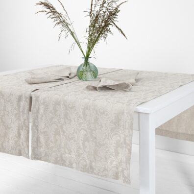 FLORA pilkas lino-medvilnės takelis