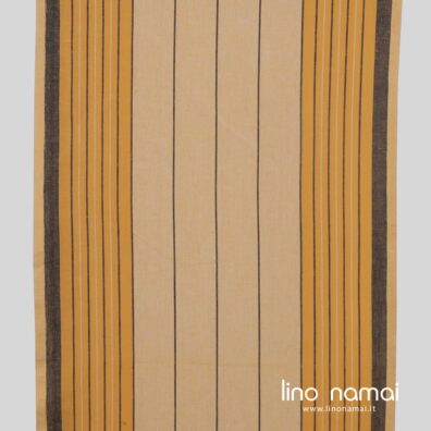 Gelsvas rankšluostinis audinys su juostomis