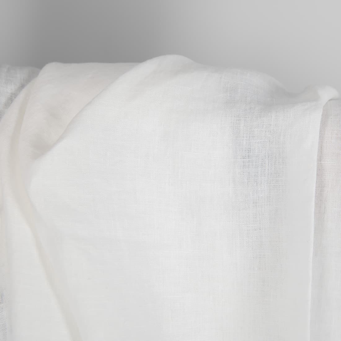 Pieno baltumo lininis audinys skalbtas tinka drabužiams ir namų tekstilės gaminiams siūti