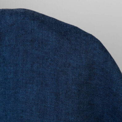 Lininis audinys tamsios mėlynos džinso spalvos skalbtas minkštas švelnus