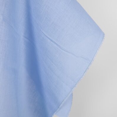 Žydros spalvos lininis audinys 150cm pločio