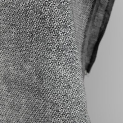 Juodai-baltai raštuotas 100% lino audinys