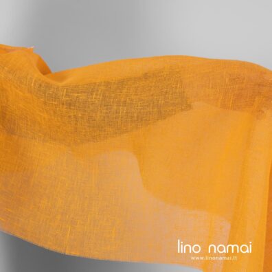 Permatomas geltonas lininis audinys