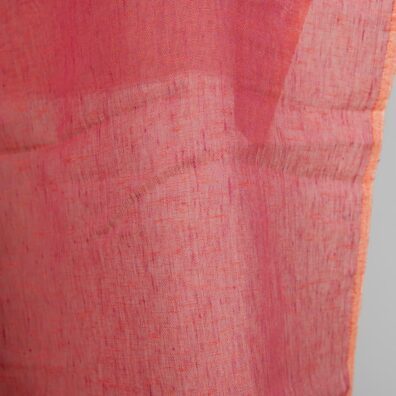 Raudonas permatomas lengvas plonas melanžinis lino audinys