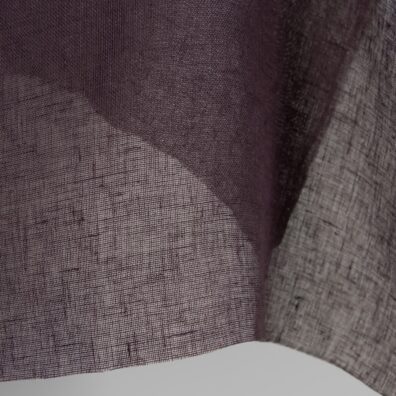 Violetinis permatomas lininis audinys 150cm pločio