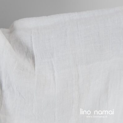 Lininis audinys pieno baltumo skalbtas drabužiams, patalynei, užuolaidoms, staltiesėms siūti