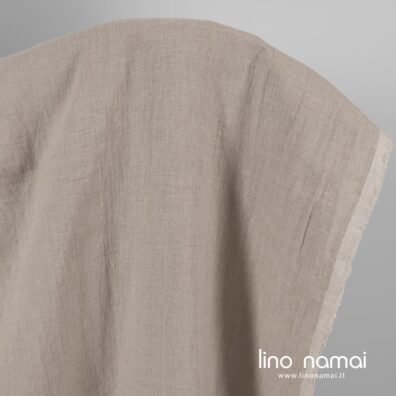 Natūralios spalvos lino audinys skalbtas minkštas švelnus