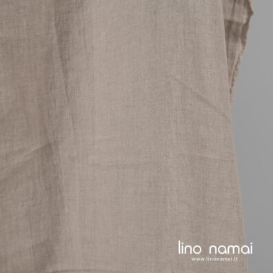 Natūralios spalvos lino audinys skalbtas