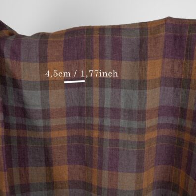 Languotas violetinis skalbtas lininis audinys 140cm pločio