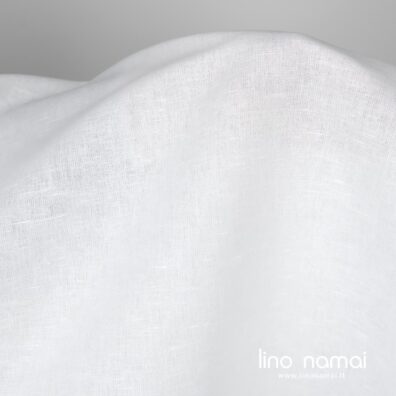 Pieno baltumo puslininė drobė drabužiams ir namų tekstilei siūti