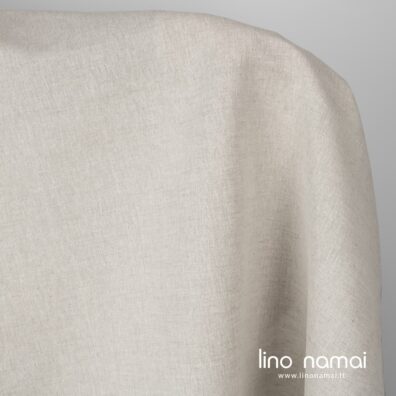 Šviesus pilkas lino-medvilnės audinys