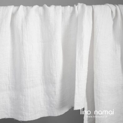 Gelsvai baltas „vaflinis“ lino audinys