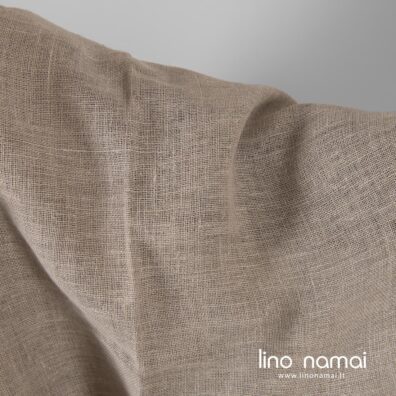 Lininė drobė natūralios pilkos spalvos namų tekstilės gaminiams siūti