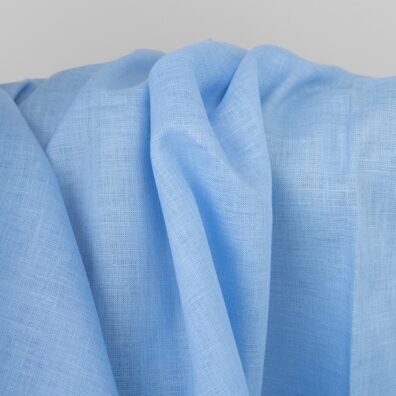 Melsvos spalvos lininis audinys 150cm pločio