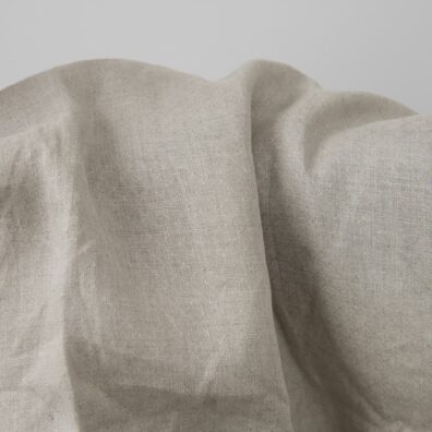 Pilkas raštuotas lininis audinys 180cm pločio