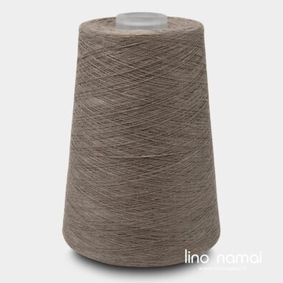 Rusvos lino spalvos lininiai verpalai mezgimui, nėrimui