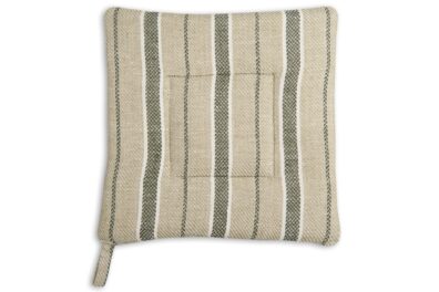 Žalia dryžuota lininė puodkėlė