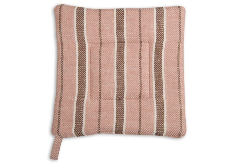 Ruda dryžuota lininė puodkėlė