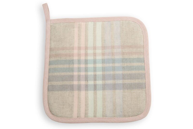 Lininė puodkėlė įvairiaspalviais dryžiais