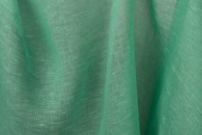 Žalsvas lininis audinys, permatomas