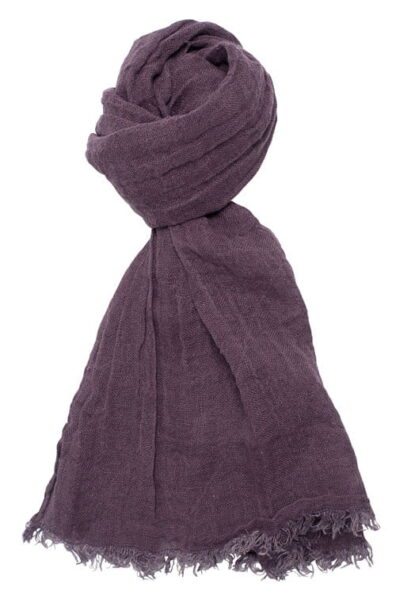 Violetinis lininis šalikas