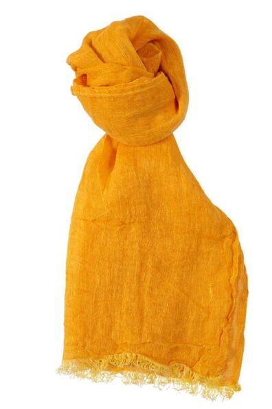 Oranžinis lininis šalikas