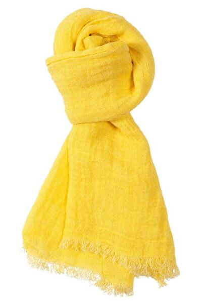 Geltonas lininis šalikas