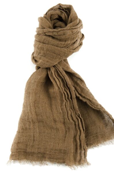 Rudas lininis šalikas