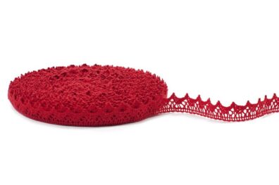 Raudonas lininis nėrinys Nr. 12