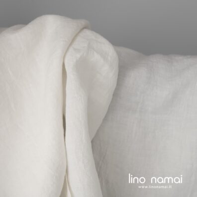 Lininis audinys gelsvai baltas platus skalbtas