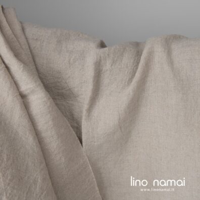 Lininis audinys natūraliai pilkas platus skalbtas minkštas švelnus