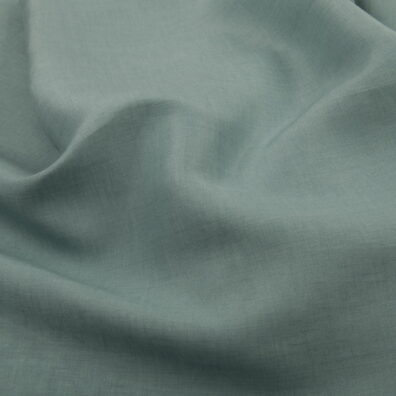 Lininis audinys akvamarino spalvos platus.