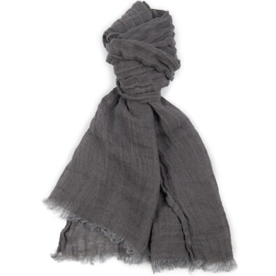 Lininis šalikas tamsiai pilkas