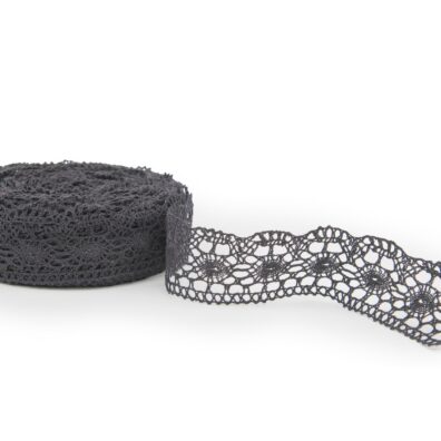 Lininis nėrinys tamsiai pilkas Nr. 51