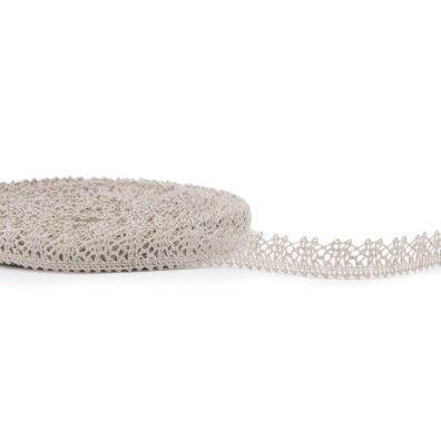 Lininis nėrinys natūraliai pilkas