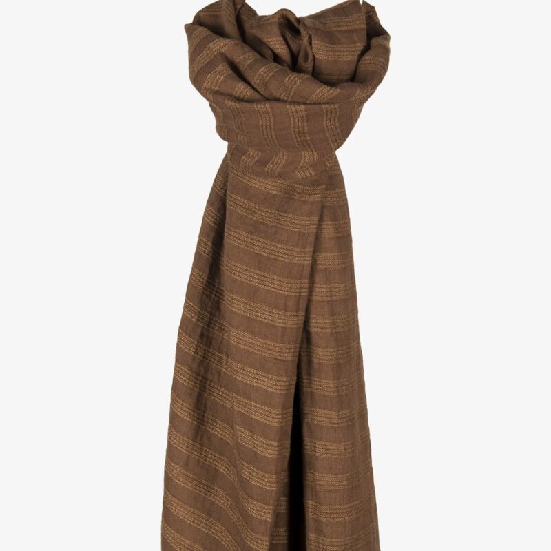 Lininis rudas dryžuotas &scaron;alikas.