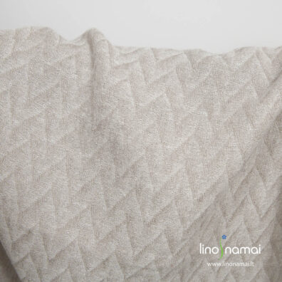 Lino - vilnos audinys šviesiai pilkas raštuotas skalbtas - Lino Namai.