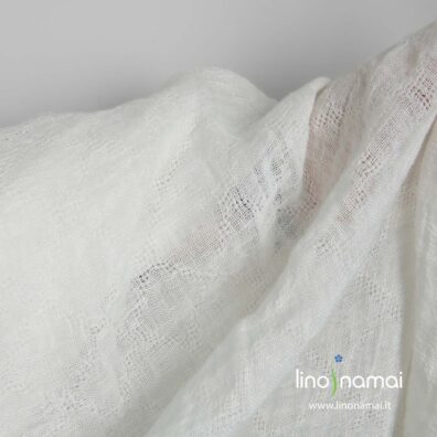 Minkštas, švelnus, lengvas, retas raštuotas lino audinys - Lino Namai