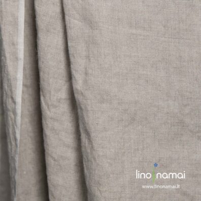 Natūralios spalvos lino audinys, skalbtas - Lino Namai