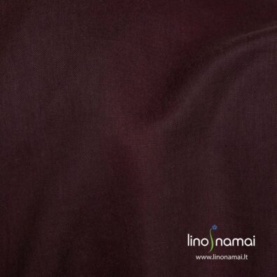 Lino - medvilnės audinys tamsiai raudonas - Lino Namai