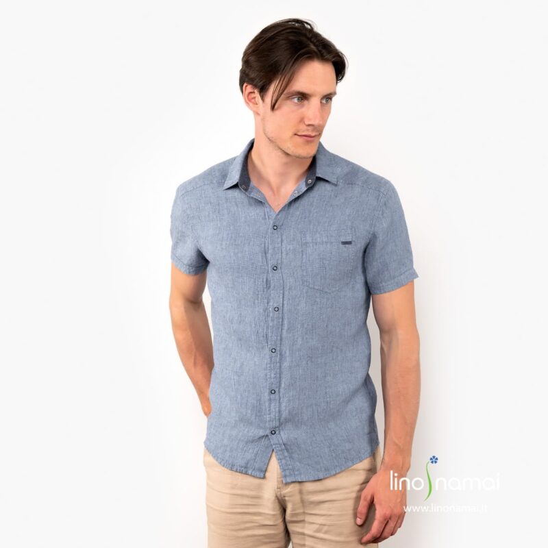 Melsvi vyri&scaron;ki lininiai mar&scaron;kiniai