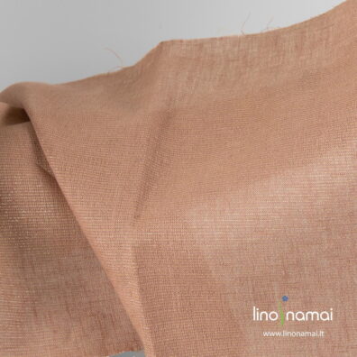 Lininis rudas blizgantis audinys