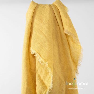 Lininė geltona skara