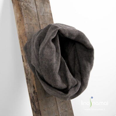 Rudai juoda lino - vilnos kaklo mova