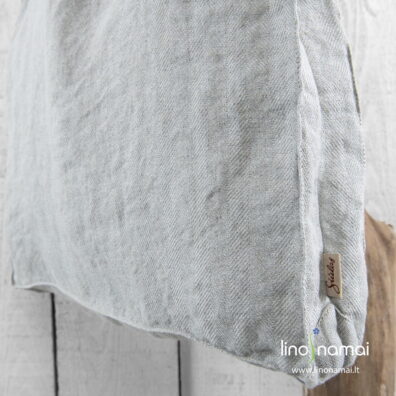 Krepšys iš pilkšvai žalsvo 100% lino, austo „eglutės“ raštu